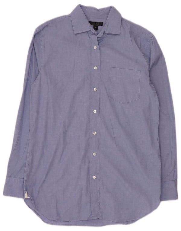 J. Crew Camisa larga extragrande para mujer US 2 XS Algodón azul