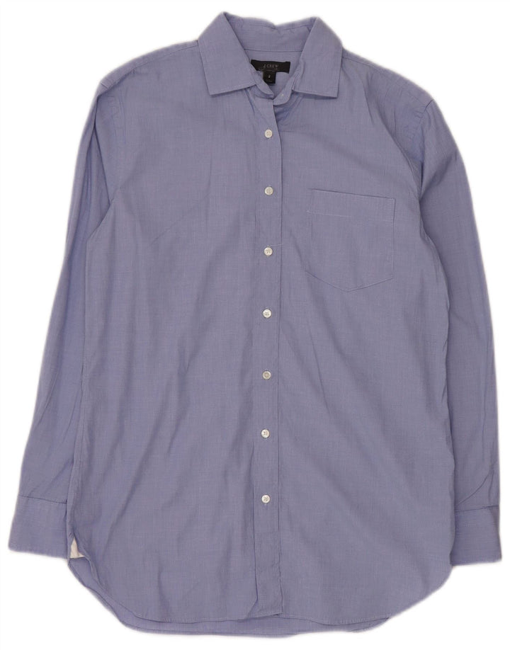 J. Crew Camisa larga extragrande para mujer US 2 XS Algodón azul