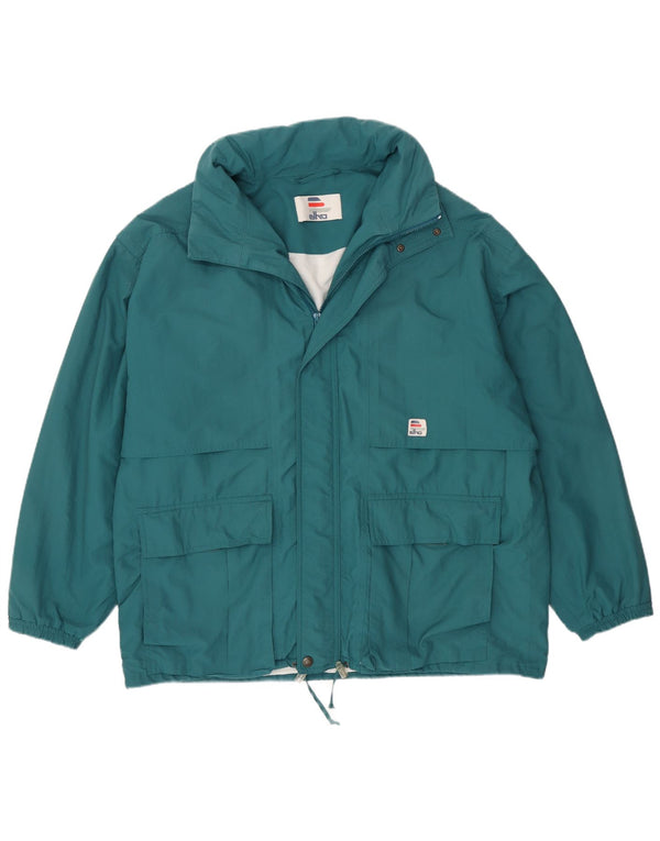 Elho Chaqueta cortavientos con capucha para hombre UK 42 XL Azul