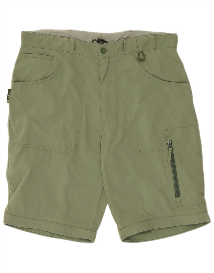 Vintage hombres cargo pantalones cortos grandes W34 verde
