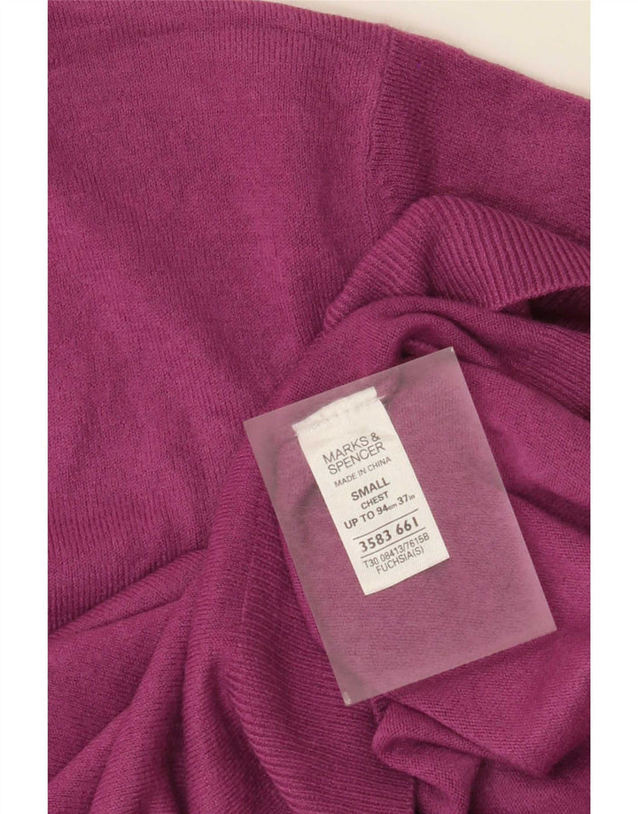 Marks & Spencer Suéter con Cuello en V para Hombre Pequeño Granate Acrílico