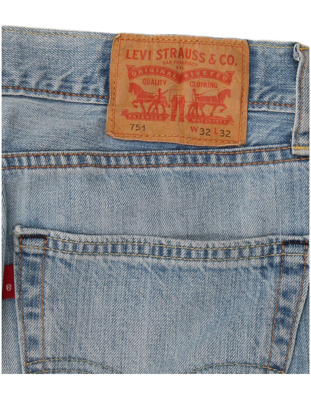 Levi's Hombre 751 Vaqueros Rectos W32 L32 Algodón Azul