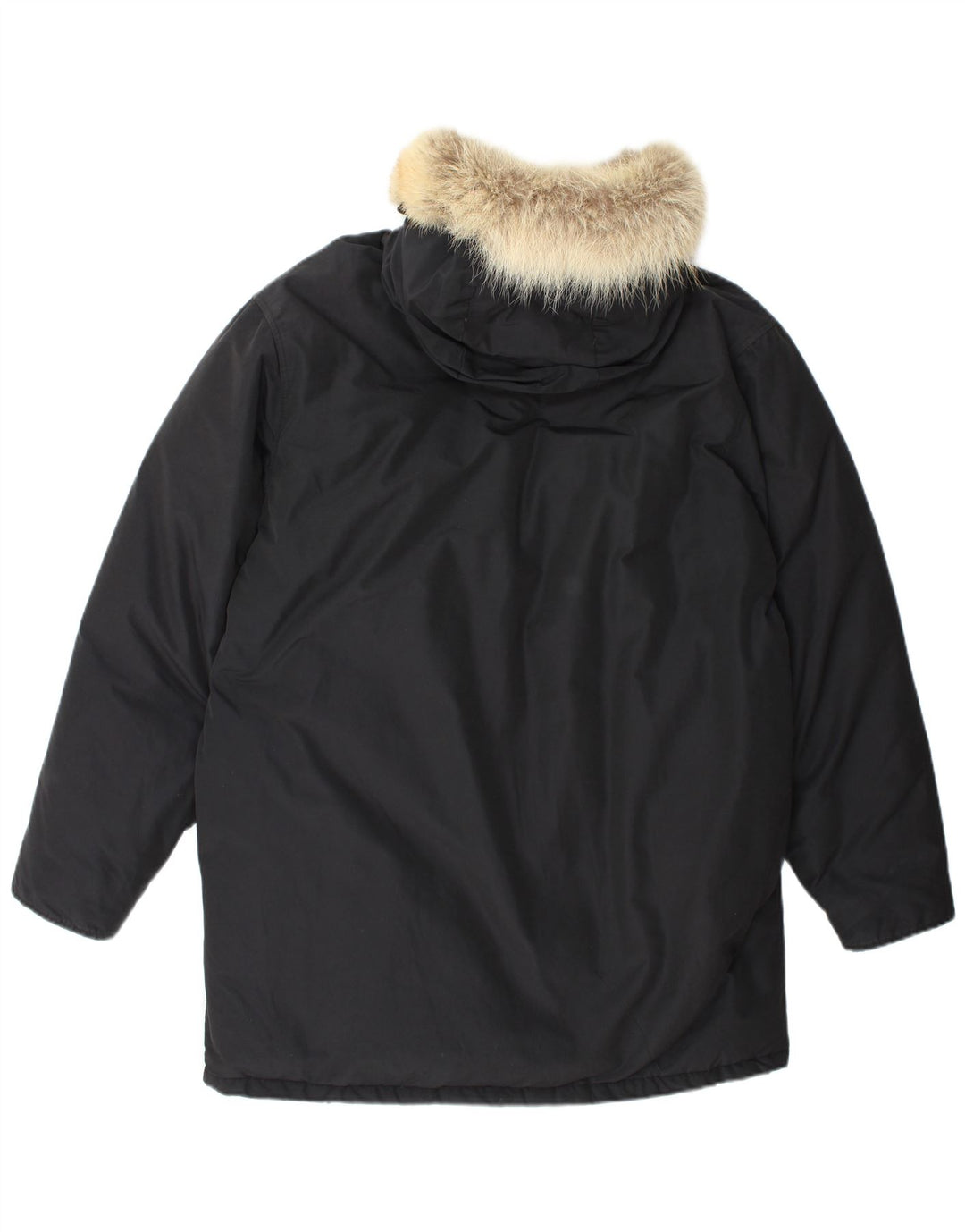 Woolrich Parka con capucha para hombre UK 40 Large Algodón negro