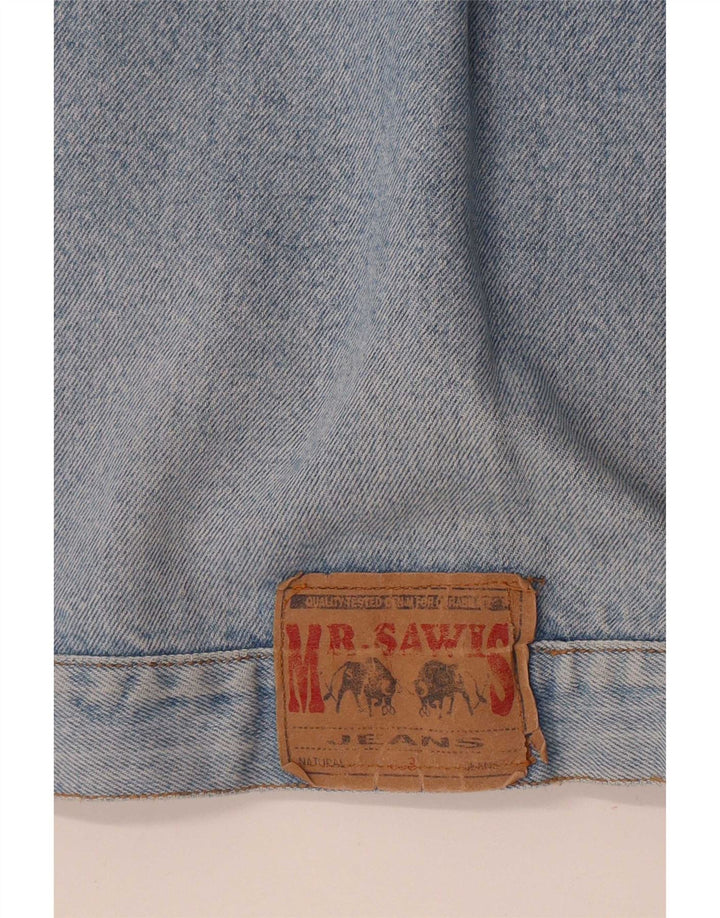 Vintage hombres chaqueta de mezclilla Reino Unido 40 azul grande