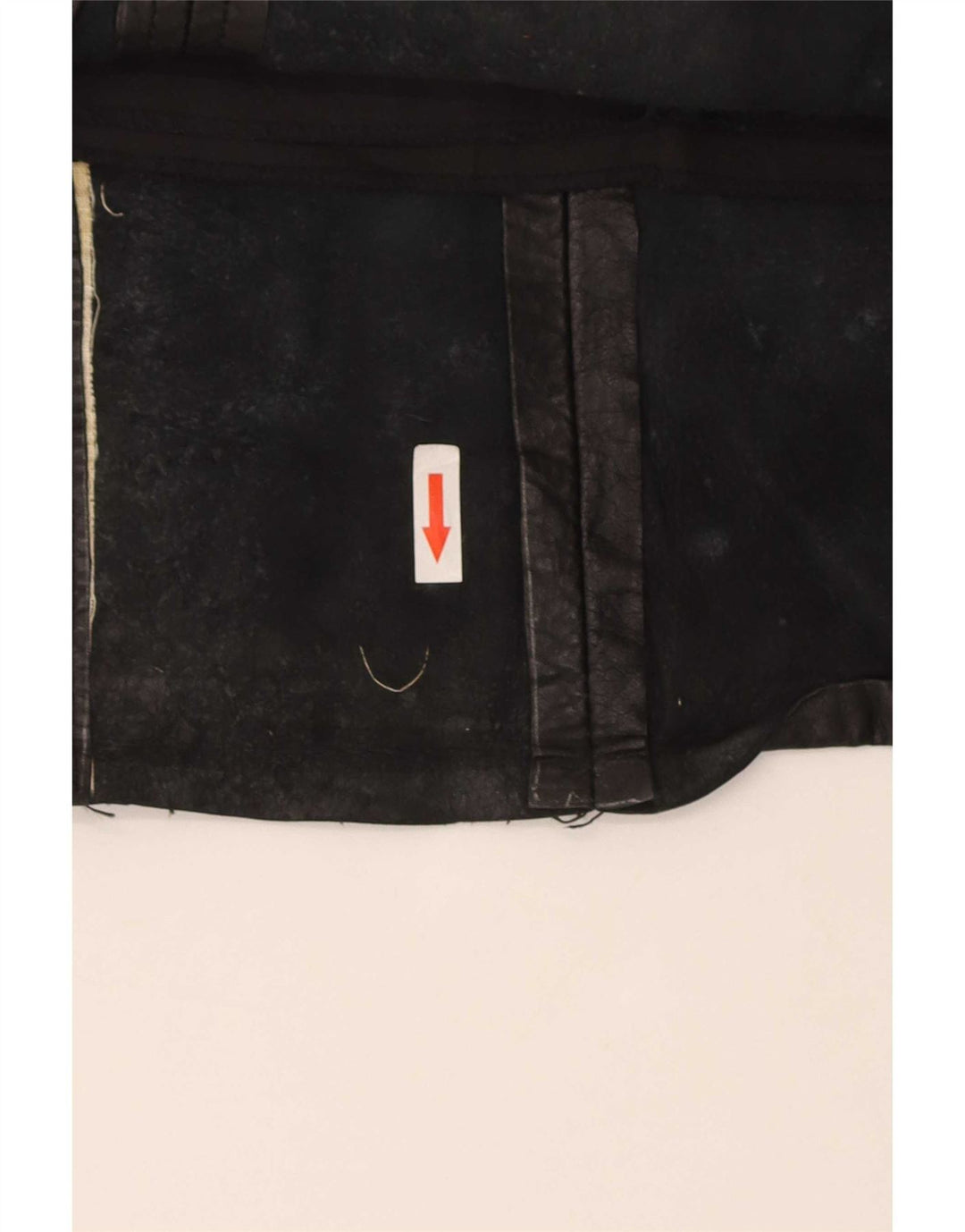 Falda de cuero vintage para mujer IT 44 Mediana W30 Negro