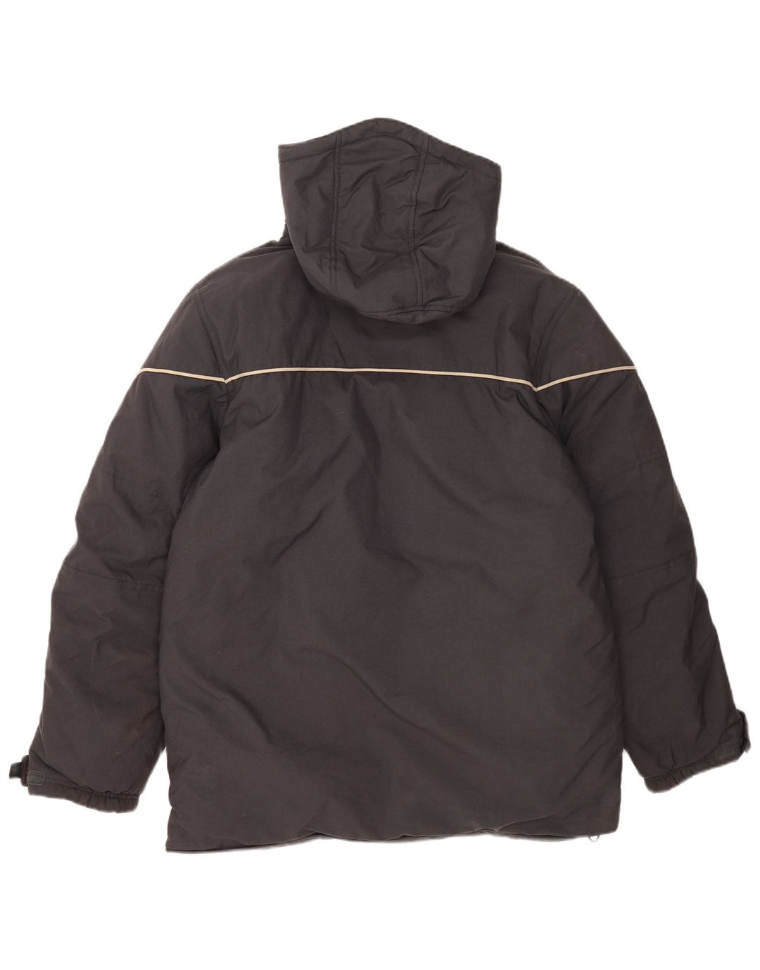 Nike Chaqueta acolchada con capucha para hombre UK 39/41 Nylon gris medio