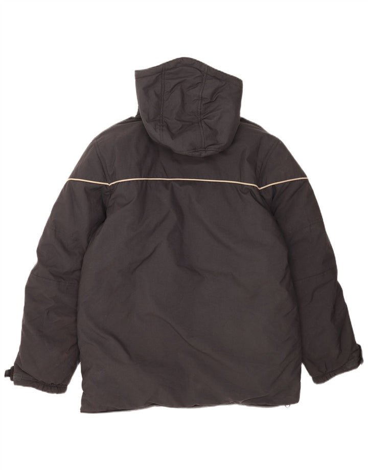 Nike Chaqueta acolchada con capucha para hombre UK 39/41 Nylon gris medio