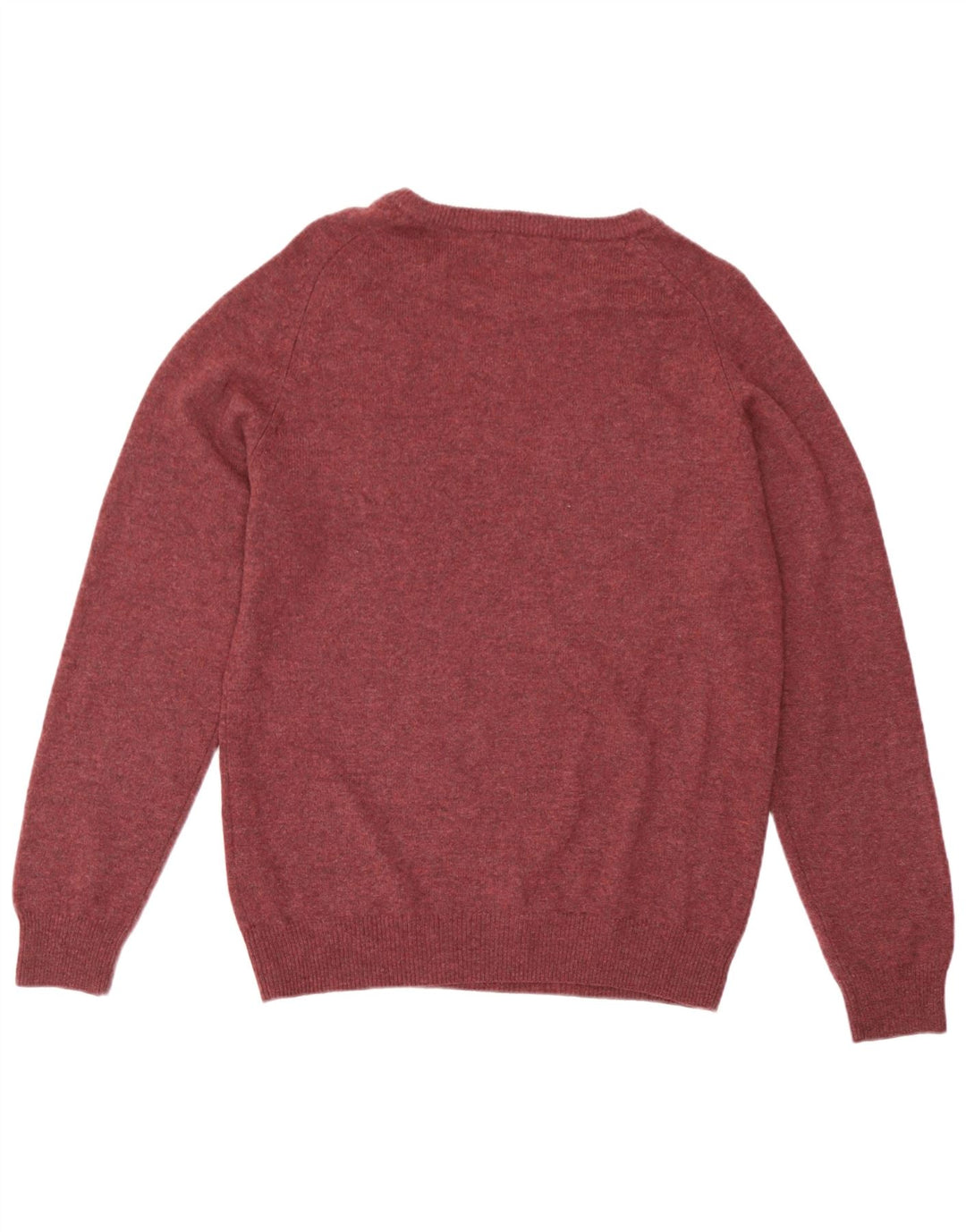 Marks & Spencer Suéter tipo jersey con cuello barco para hombre de lana de cordero color burdeos medio
