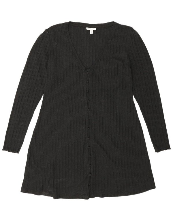 Topshop Vestido estilo jersey de manga larga para mujer UK 18 XL Poliéster gris