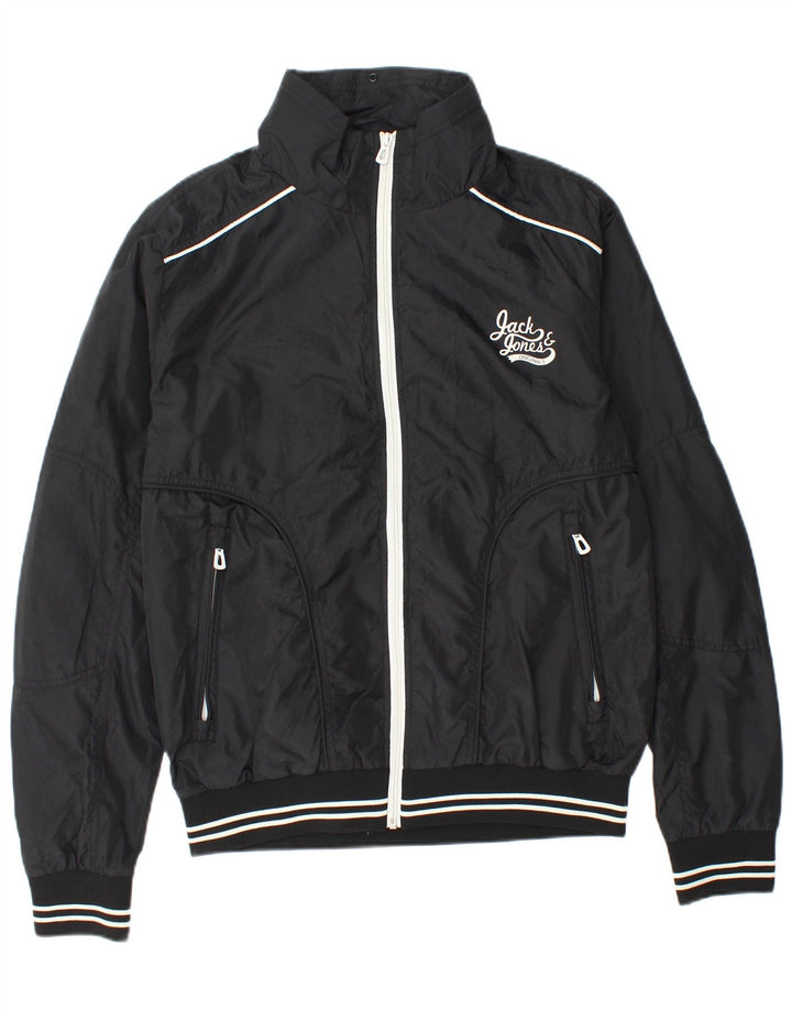 Jack & Jones Chaqueta Bomber para Hombre UK 40 Grande Poliéster Negro