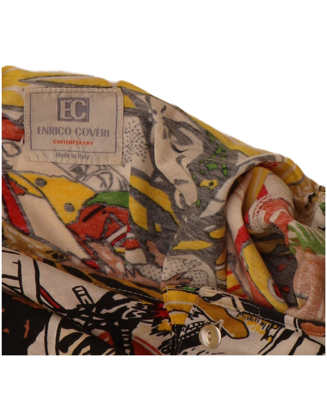 ENRICO COVERI Blusa gráfica de manga larga para mujer UK 40 XL Multicolor