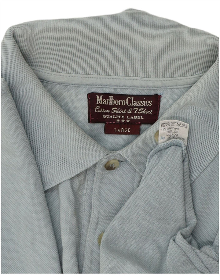 Marlboro Classics Polo Hombre Grande Azul Algodón