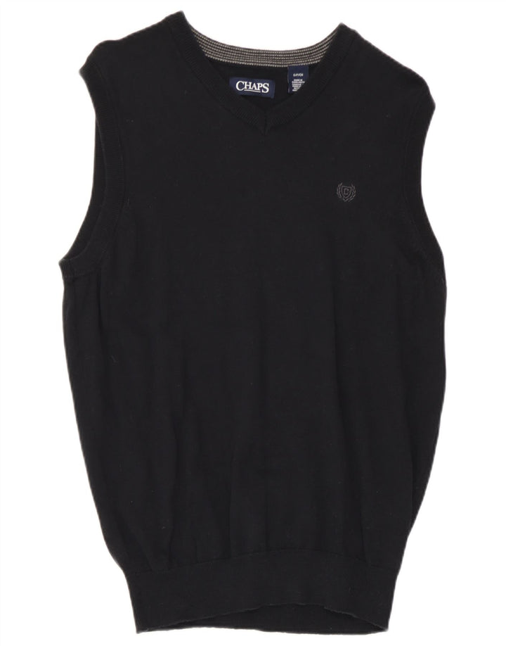 Chaps Mens Chaleco Tank Top Pequeño Algodón Negro