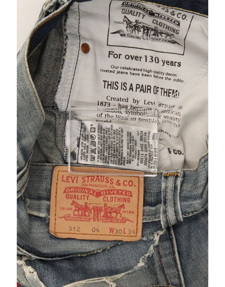 LEVI'S Mens 512 Denim Shorts W30 Medium  Blue Cotton Vintage Levi's and Second-Hand Levi's from Messina Hembry 