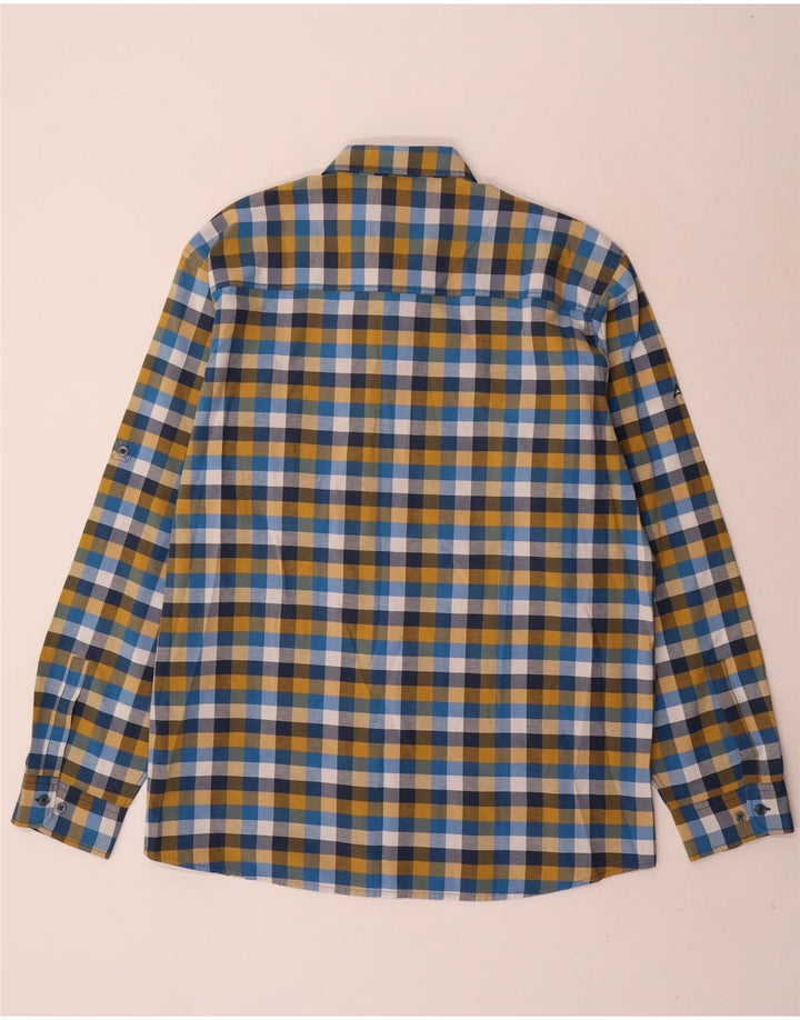 Schoffel Camisa De Hombre Grande De Cuadros Multicolores De Algodón
