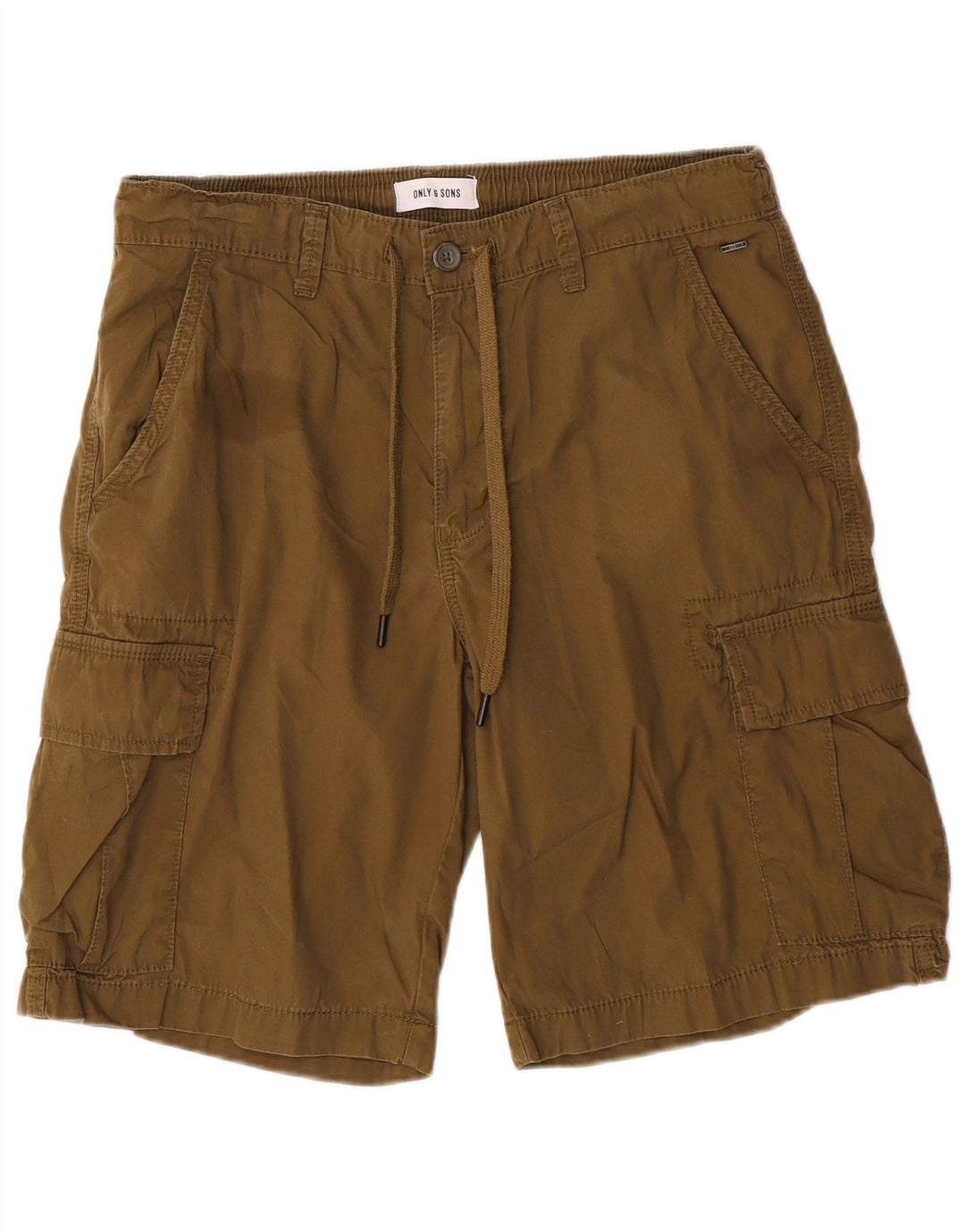 Only & Sons Shorts Cargo Hombre Grande W34 Algodón Caqui