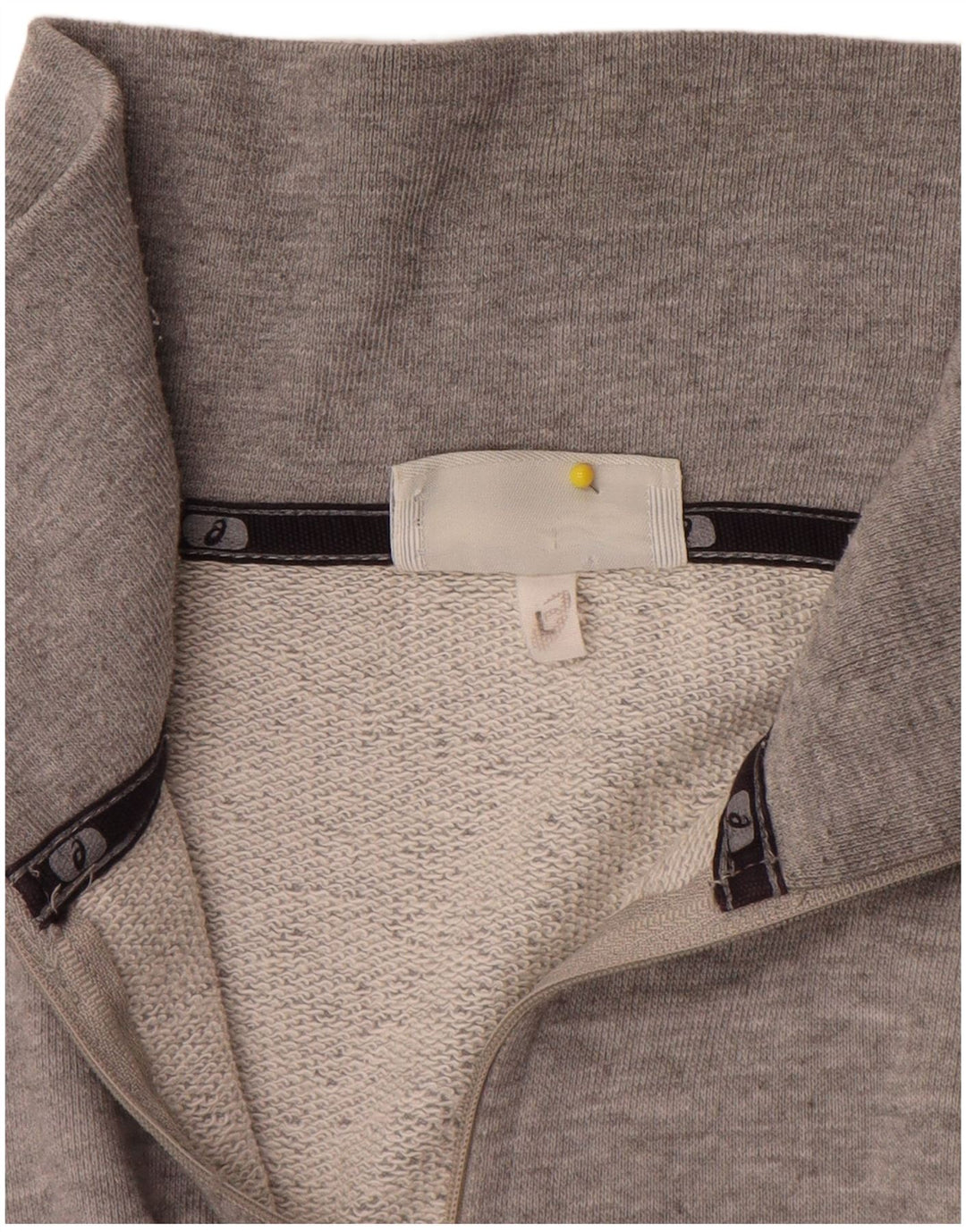 Asics Hombre Zip Neck Sudadera Jumper Grande Gris