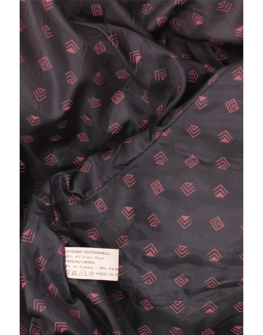 Chaqueta bomber militar vintage para hombre IT 48 Lana virgen azul marino medio