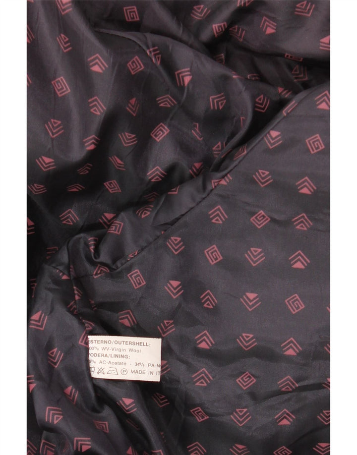 Chaqueta bomber militar vintage para hombre IT 48 Lana virgen azul marino medio