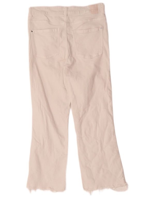 Zara Jeans de pierna ancha para mujer Small W28 L27 Blanco Algodón
