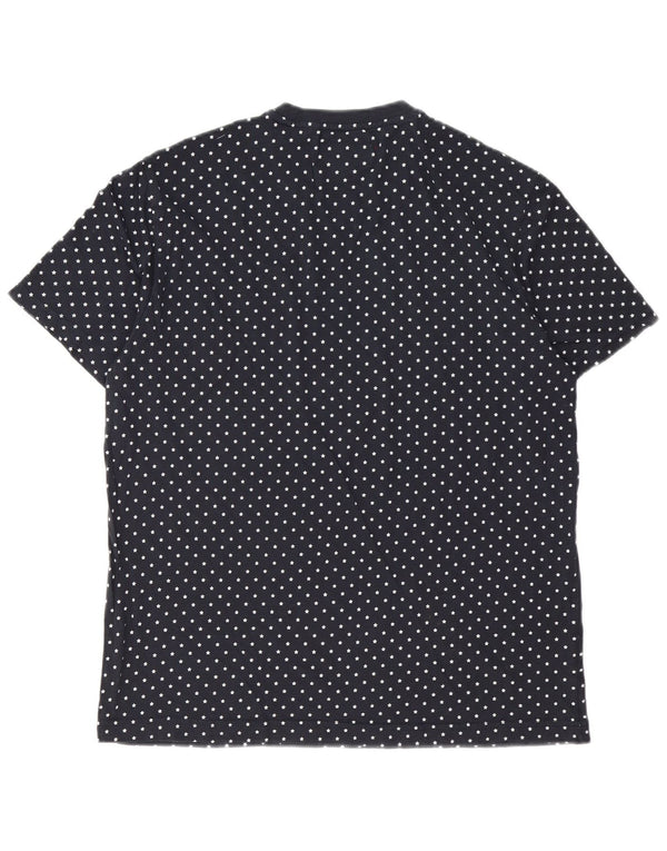Penguin - Camiseta para hombre, talla grande, algodón con lunares, color azul marino