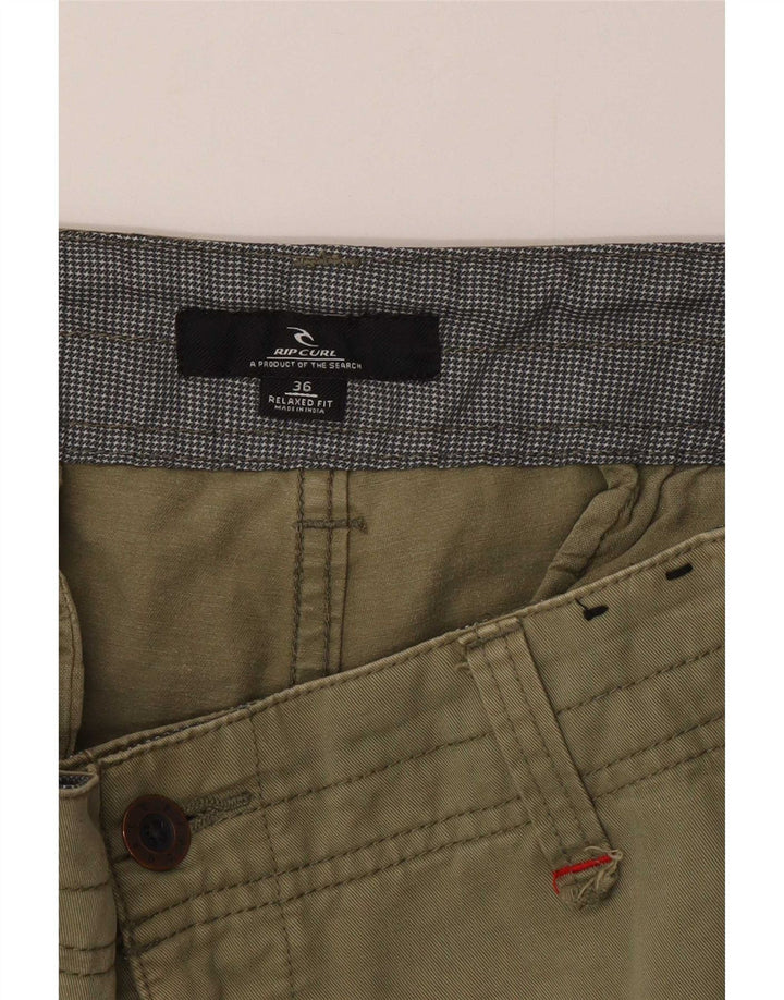 Rip Curl Pantalones cortos cargo de ajuste relajado para hombre W36 Algodón caqui grande