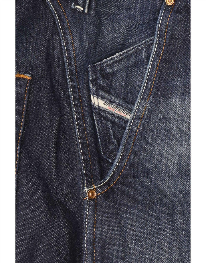 Diesel Hombre Pheyo Vaqueros Rectos Desgastados W33 L34 Algodón Azul Marino