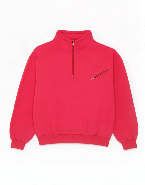 Vintage mujer sudadera de gran tamaño Jumper Reino Unido 14 algodón rosa medio