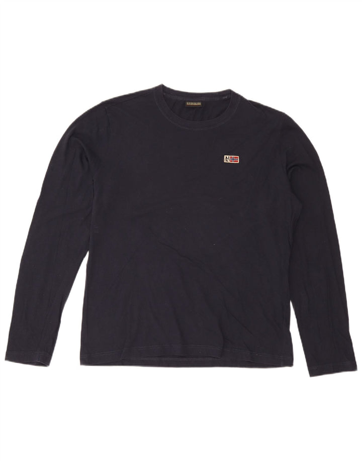 Napapijri Hombre Top Manga Larga Grande Azul Marino