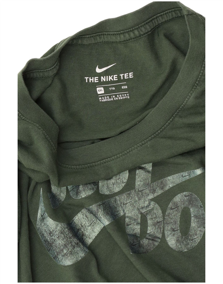 Nike Camiseta gráfica para hombre Top 2XL Verde