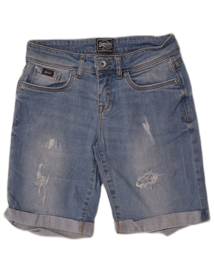 Superdry Shorts De Mezclilla Desgastados W26 Small Azul