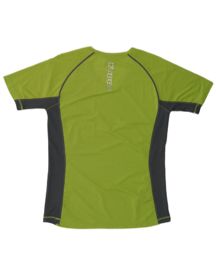 KAPPA Camiseta gráfica para mujer Top UK 40 Grande Verde Colorblock Poliéster