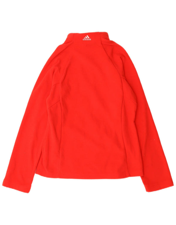 Adidas Mujer Gráfico Jersey Chándal Top Chaqueta Reino Unido 8 Pequeño Rojo