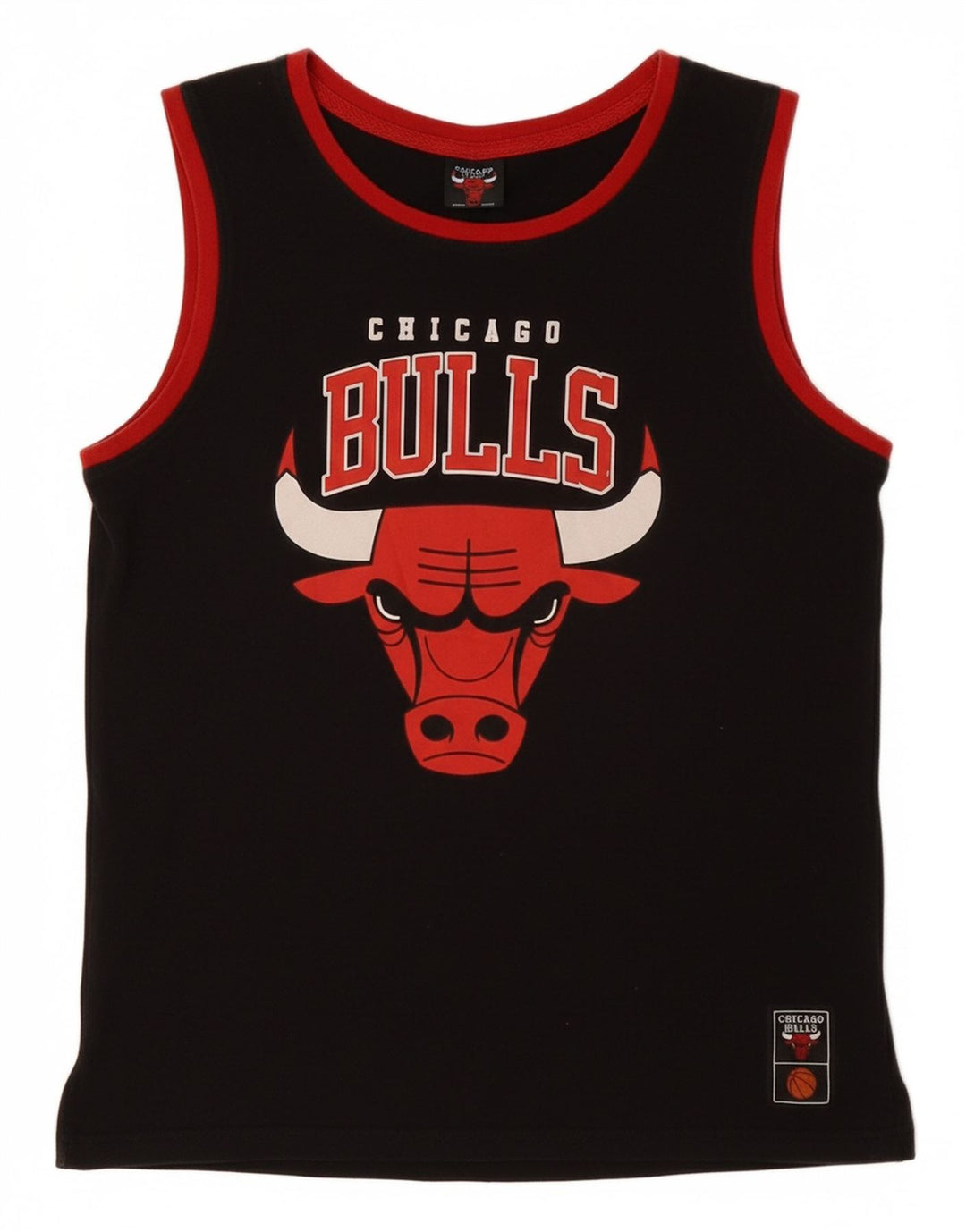 NBA Boys Chicago Bulls Camiseta sin mangas estampada 11-12 años Algodón negro