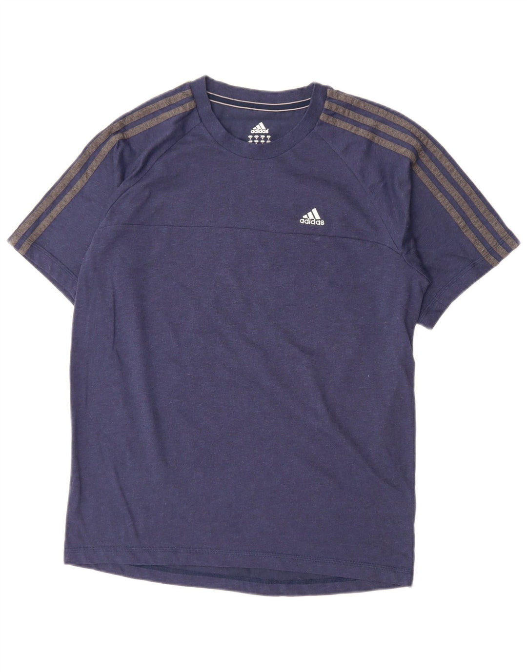 Adidas Mens Climalite Camiseta Top Medio Azul Marino Algodón
