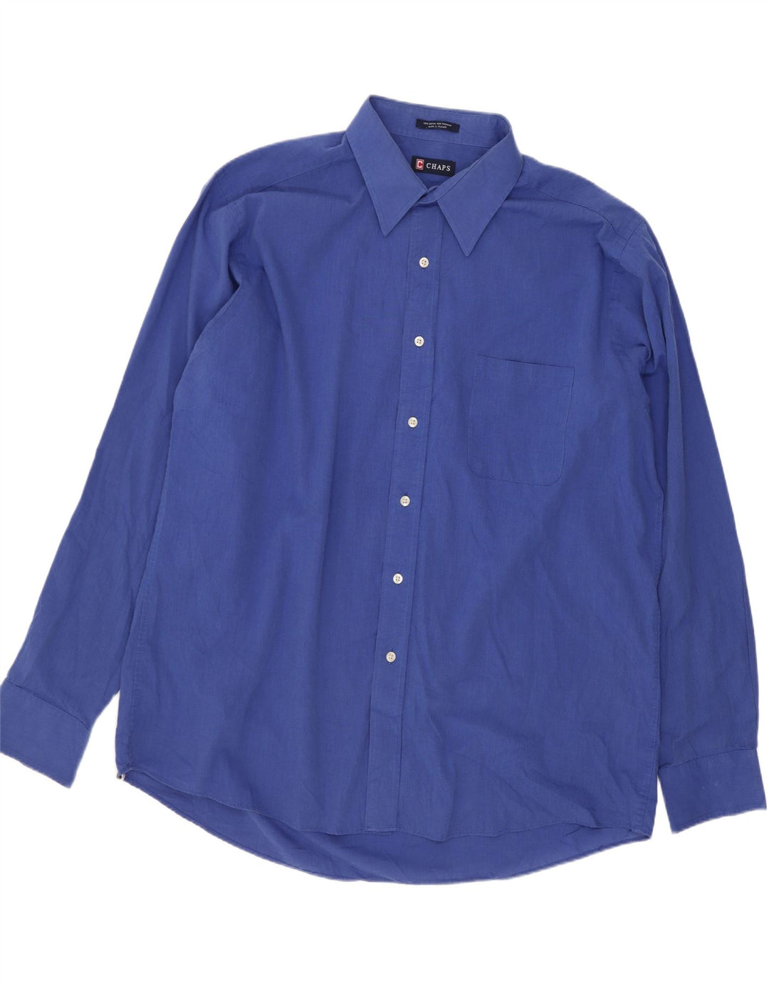 Chaps Camisa para hombre Talla 17 1/2 XL Algodón azul
