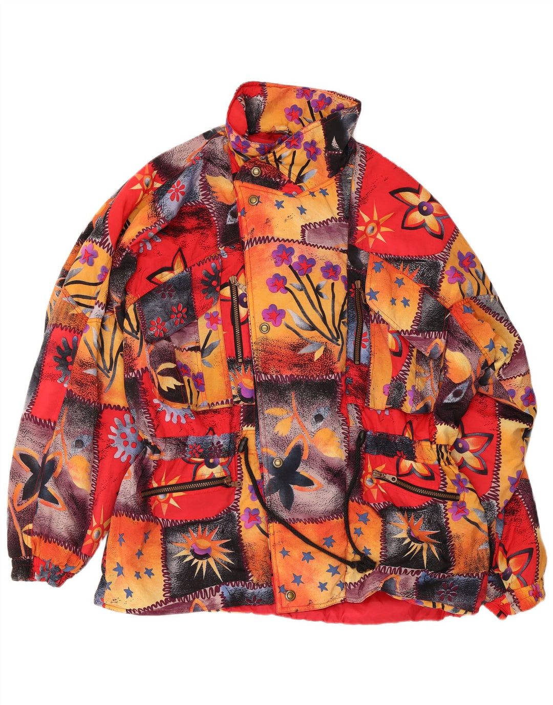 Chaqueta cortavientos vintage para hombre EU 48/50 Poliamida mediana multicolor