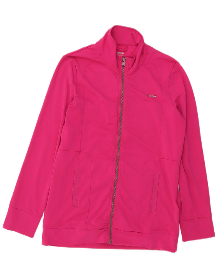 Reebok Chaqueta de Chándal para Mujer UK 16/18 Grande Rosa Poliéster