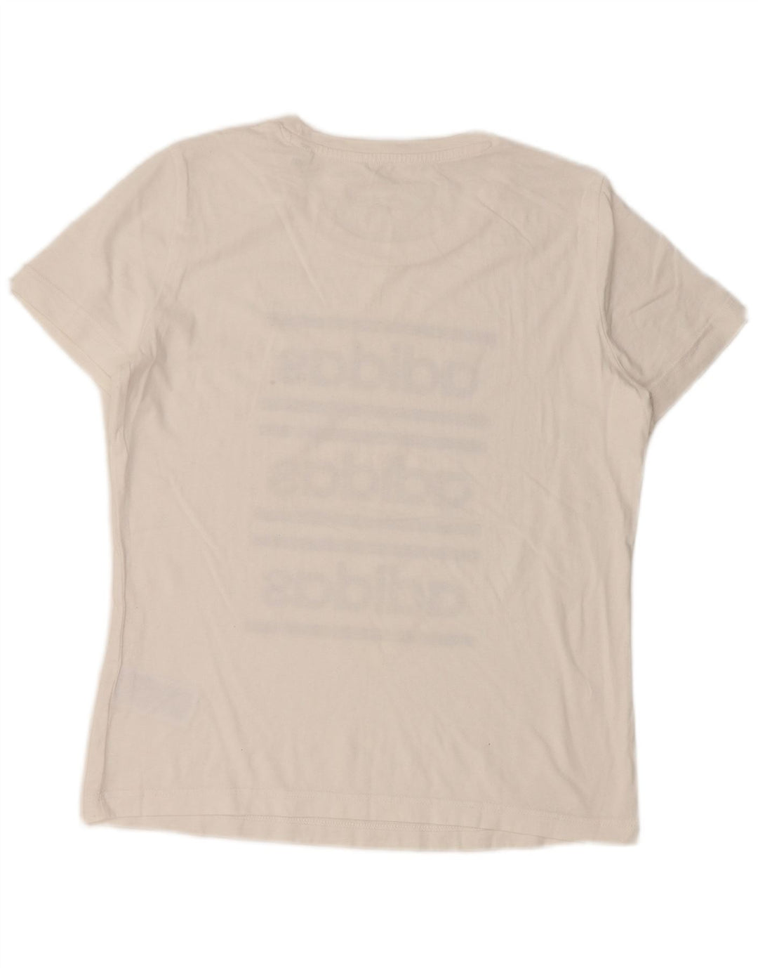 ADIDAS Camiseta gráfica para mujer Top UK 16/18 Grande Algodón blanco