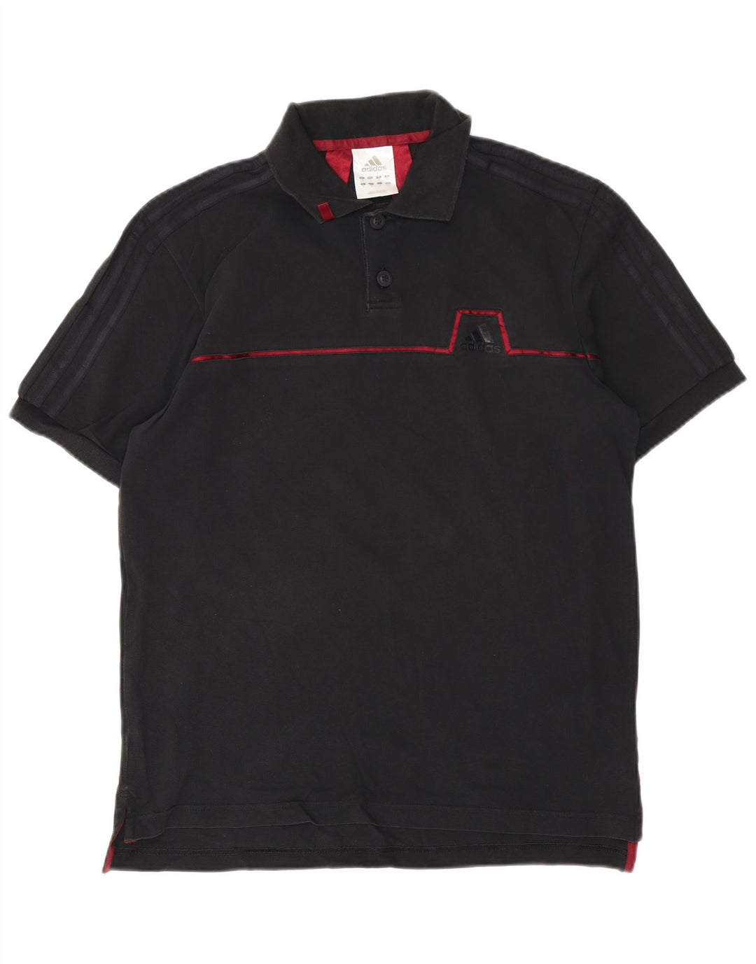 Polo Adidas Hombre Algodón Negro Mediano