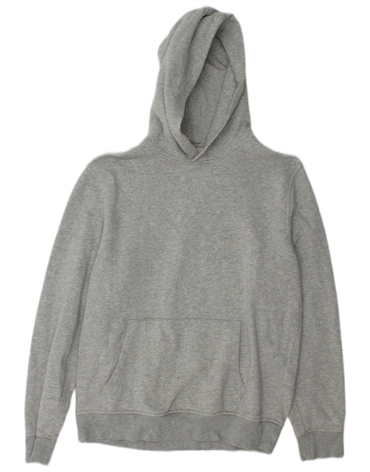 Jersey con capucha Gap de algodón jaspeado en gris medio