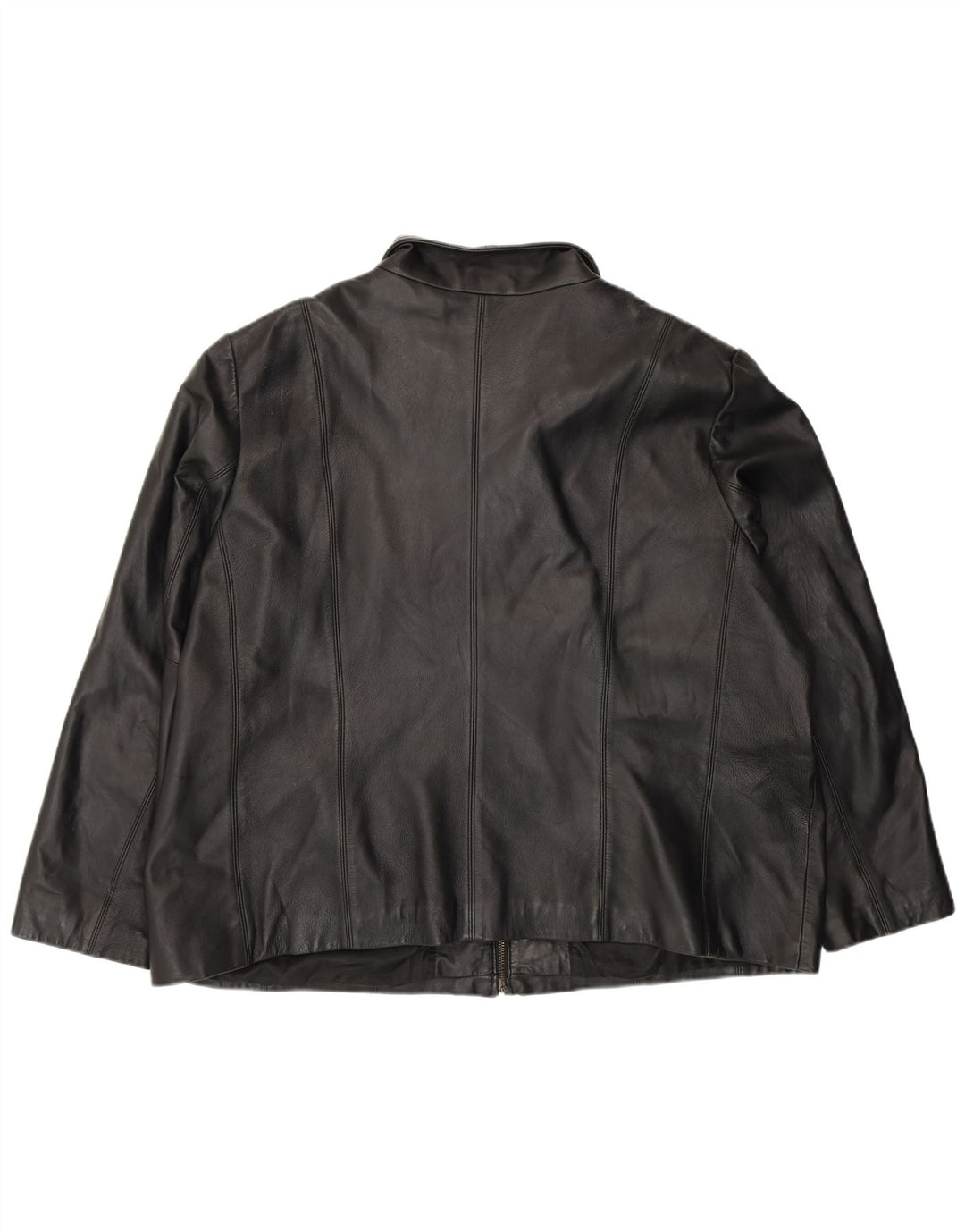 Colebrook Chaqueta de cuero para mujer UK 22 3XL Cuero negro