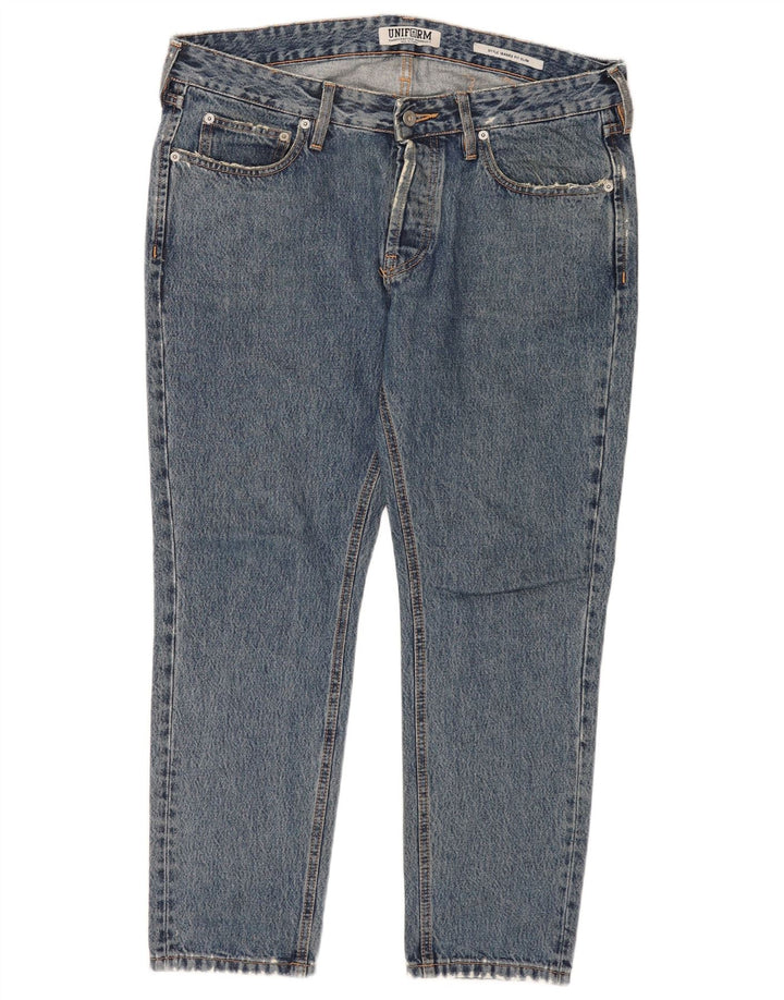 Vaqueros ajustados para mujer Uniform W33 L27 Algodón azul