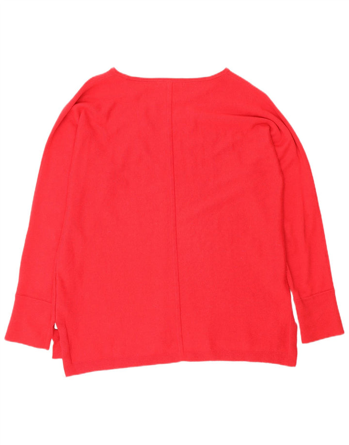 White Stuff Suéter tipo jersey para mujer con cuello barco UK 40 Algodón rojo mediano