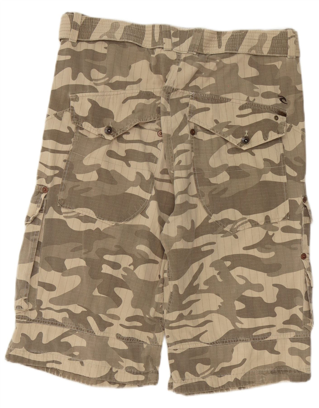 Pantalones cortos cargo Rip Curl para hombre W36 Algodón de camuflaje beige grande