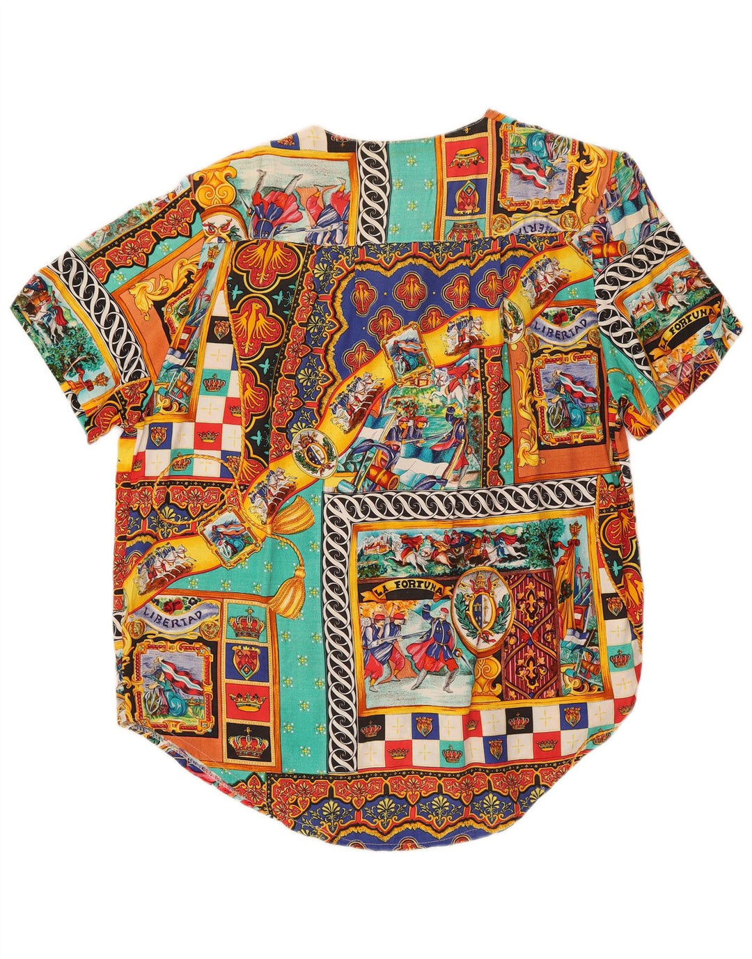 Mas Mujer Patrón Abstracto Camisa Blusa UK 20 2XL Multicolor
