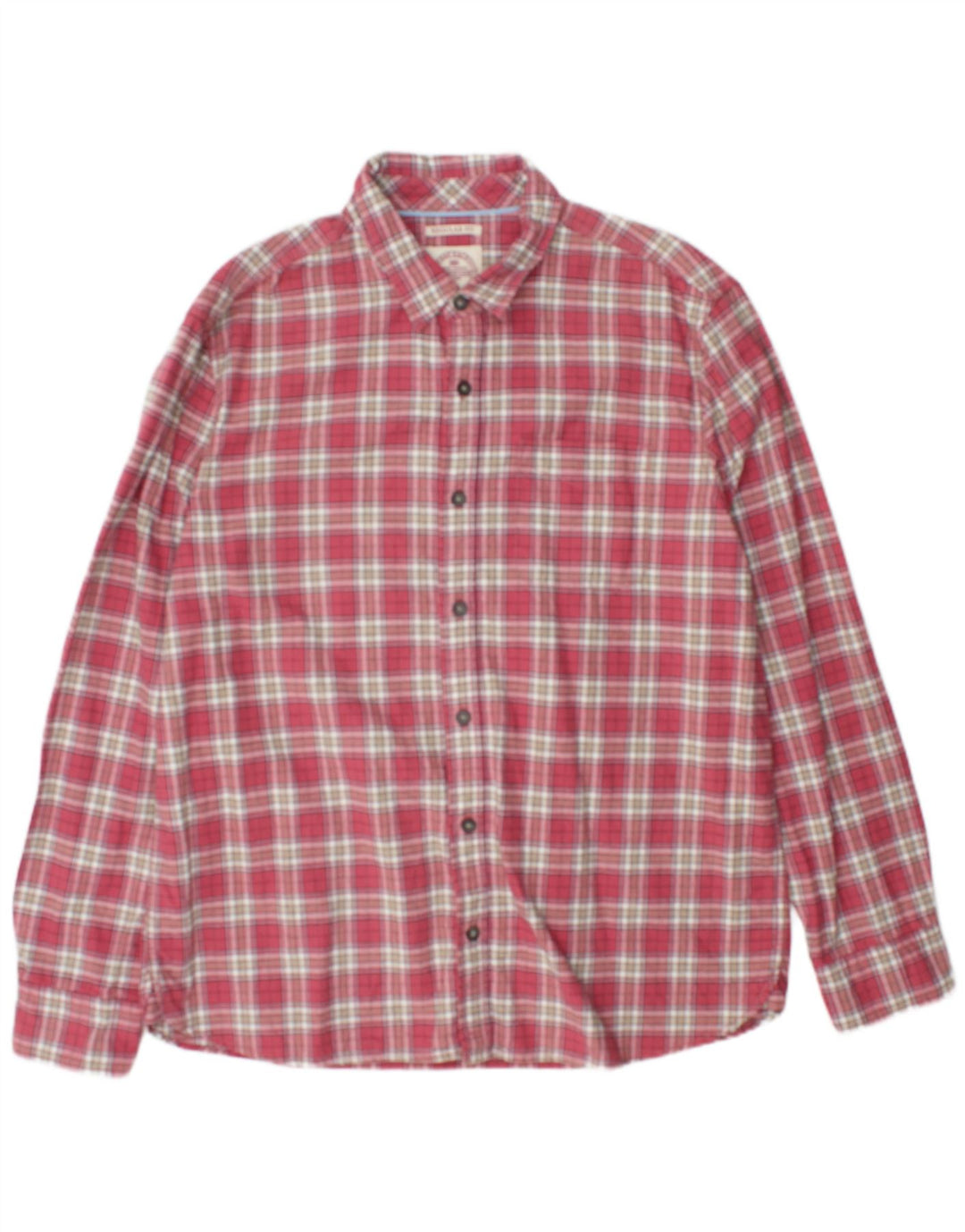 Camisa de corte estándar para hombre de Fat Face XL de algodón a cuadros rojos