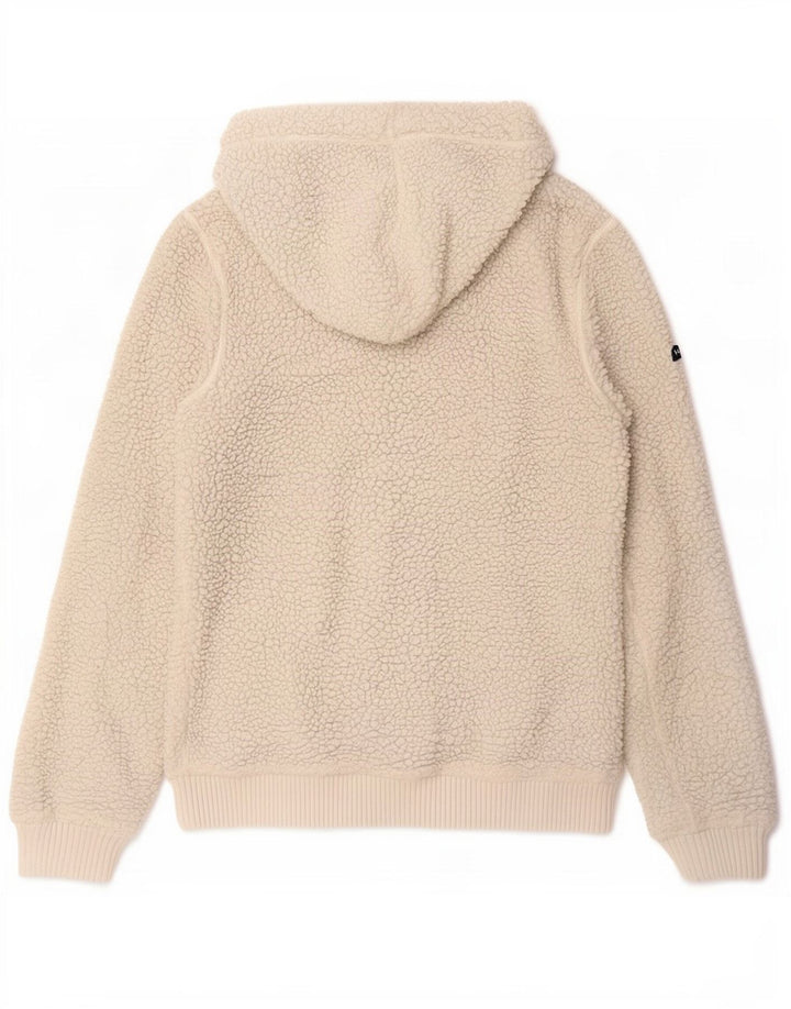 Superdry Chaqueta Polar Con Capucha Para Hombre UK 38 Medium Off White Poliéster
