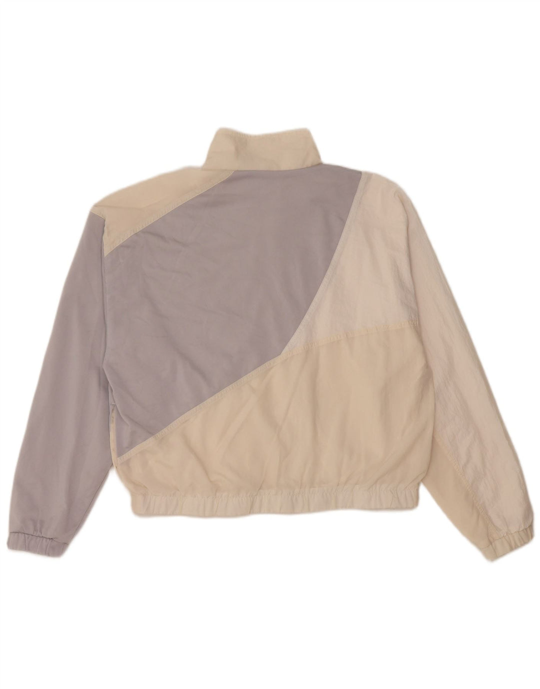 Adidas - Chaqueta de chándal gráfica para mujer, talla 40, talla grande, color blanco roto, poliamida