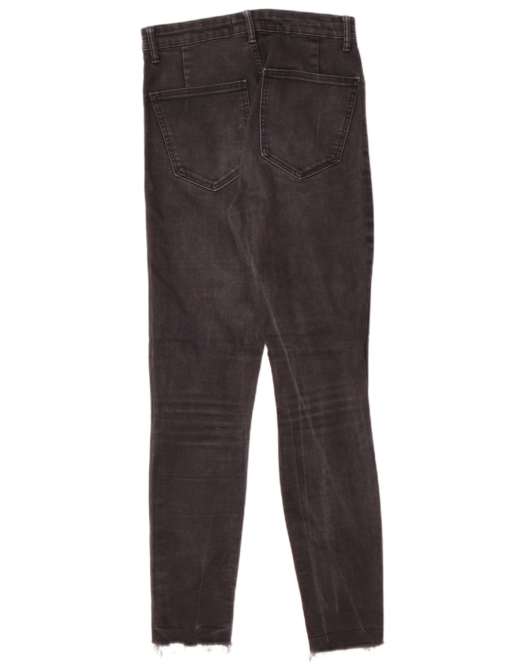 Zara Jeans Ajustados Desgastados para Mujer EU 36 XS W26 L27 Negro Moderno